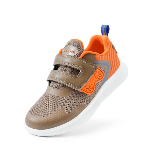 Kids Mesh Upper Easy On & Off Athletic Running Shoes - BROWN ORANGE -  0