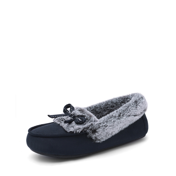 Slip on Faux Fur Lining Slippers - BLUE -  0