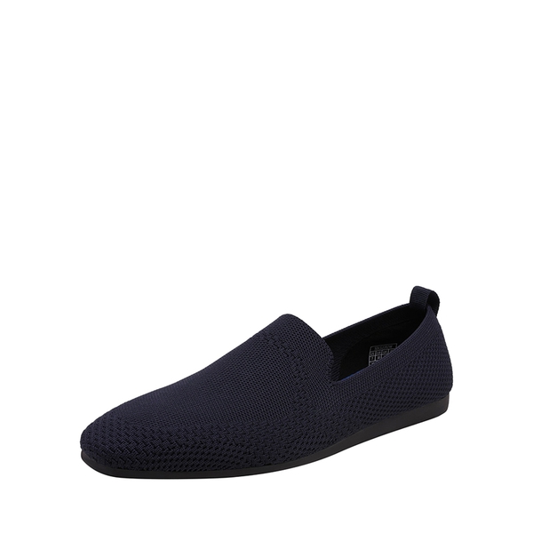 Slip-On Round Toe Knitted Flats - NAVY BLUE -  0