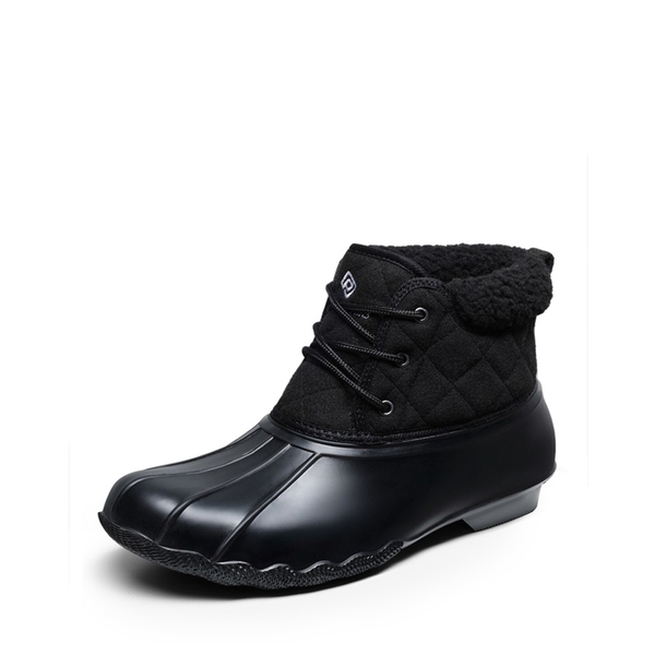 Waterproof Sherpa Snow Boots - BLACK -  0