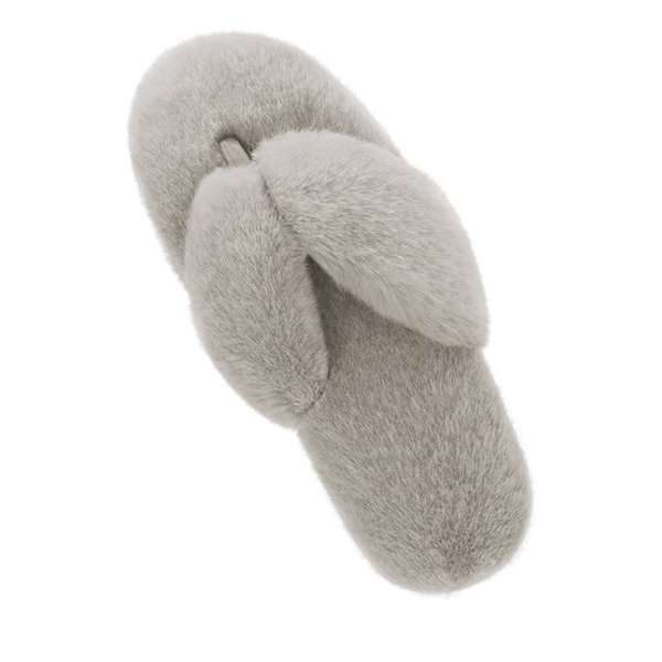 Fluffy Flip Flop House Slippers - GREY -  0
