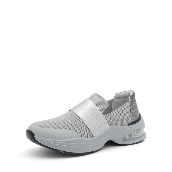 Slip-on Knitted Air Cushion Sneakers - GREY -  0