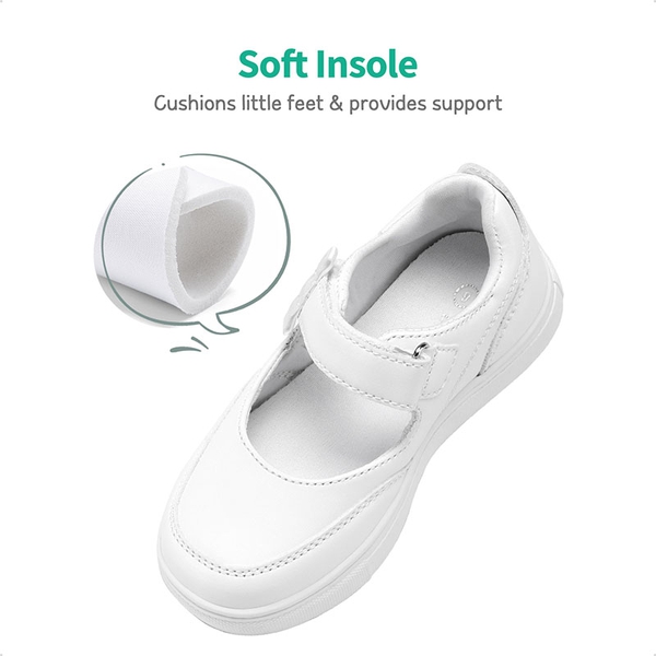Kids Soft Walking Flat Shoes - WHITE - 3