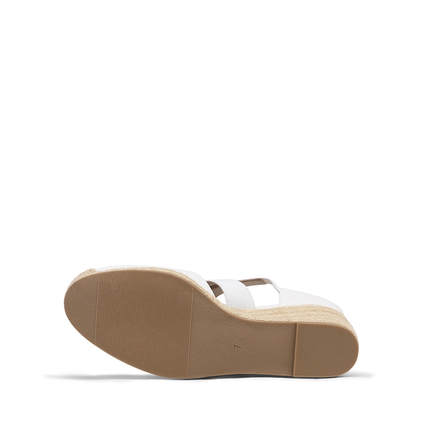 Closed-Toe Criss Cross Espadrille Sandals - WHITE - 4