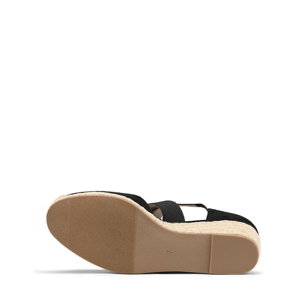Closed-Toe Criss Cross Espadrille Sandals - BLACK SUEDE - 4