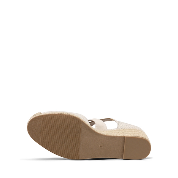 Closed-Toe Criss Cross Espadrille Sandals - LINEN - 4