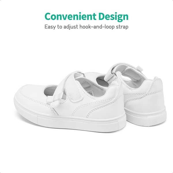 Kids Soft Walking Flat Shoes - WHITE - 5