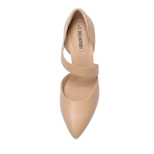 Pointed Toe D'Orsay Pumps - NUDE-PU - 4