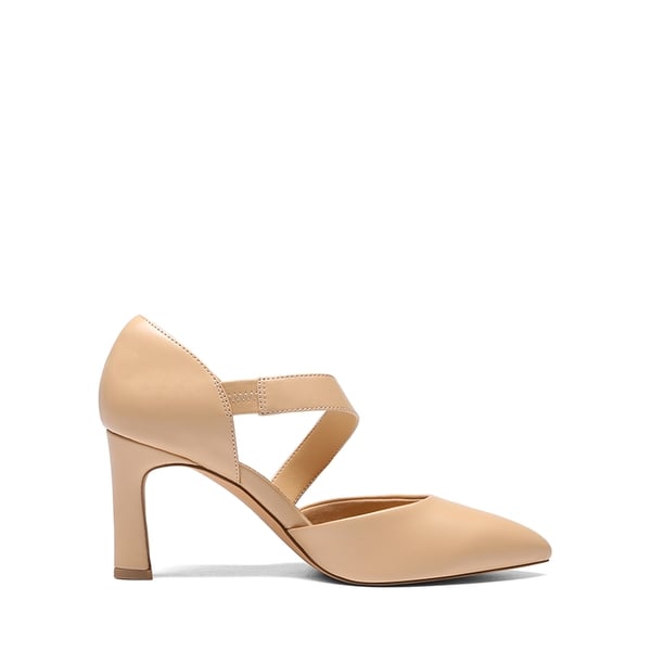 Pointed Toe D'Orsay Pumps - NUDE-PU - 3