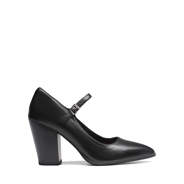 Mary Jane High Chunky Pumps - BLACK - 3