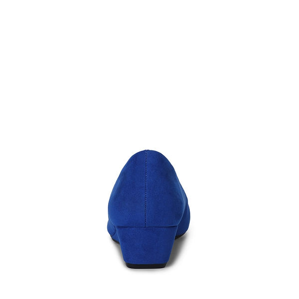Mid Wedge Heel Pump Shoes - ROYAL BLUE - 3