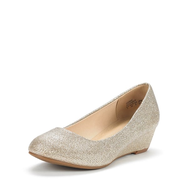 Mid Heel Low Wedge Pumps Dream Pairs