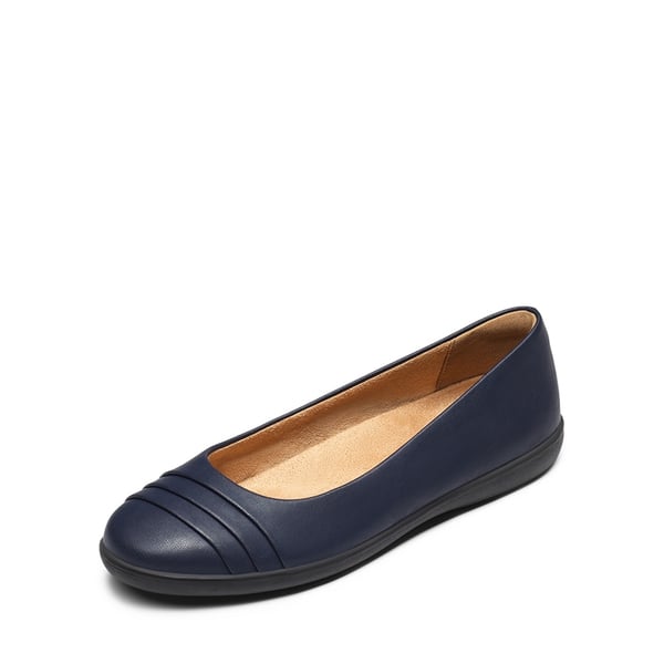 Slip On Arch Support Flats - NAVY -  0