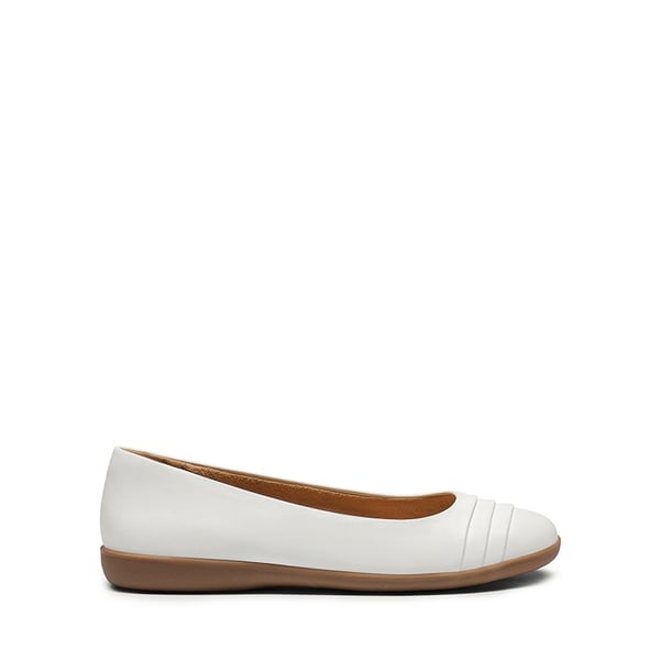 Slip On Arch Support Flats - WHITE - 3
