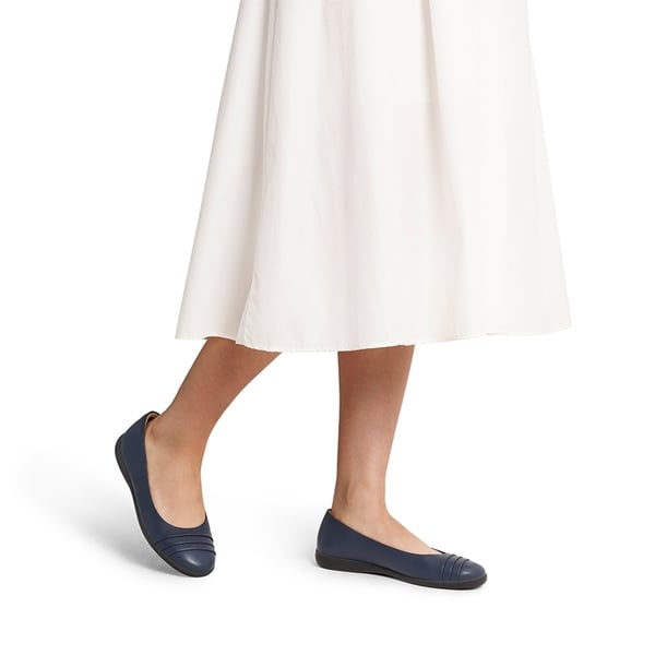 Slip On Arch Support Flats - NAVY - 2