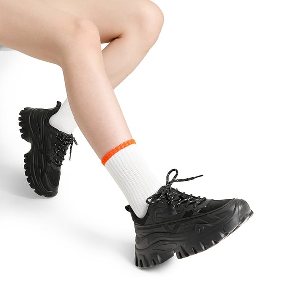 [Bold] Platform Lightweight Fashion Sneakers - BLACK - 1