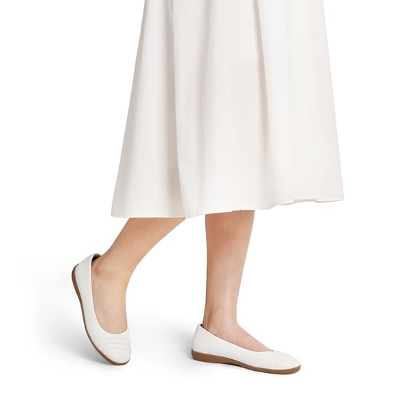 Slip On Arch Support Flats - WHITE - 2