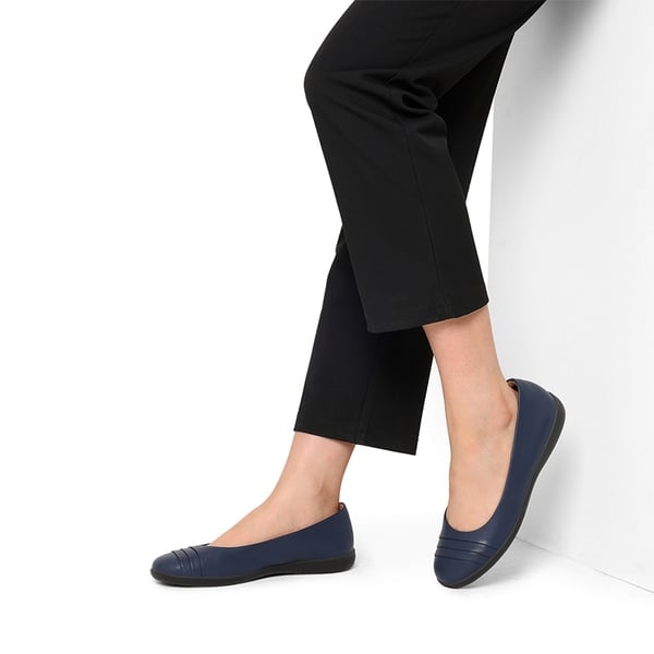 Slip On Arch Support Flats - NAVY - 1