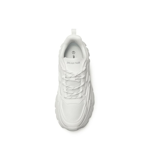 [Bold] Platform Lightweight Fashion Sneakers - WHITE - 5