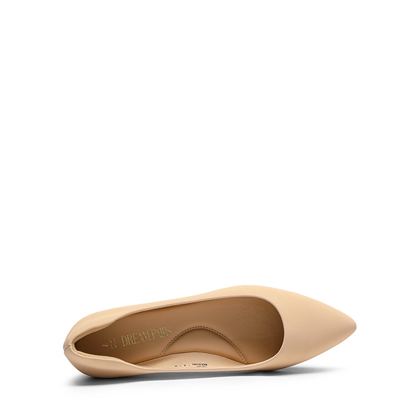 Pointed Toe Arch Support Flats - NUDE-NUBUCK - 3