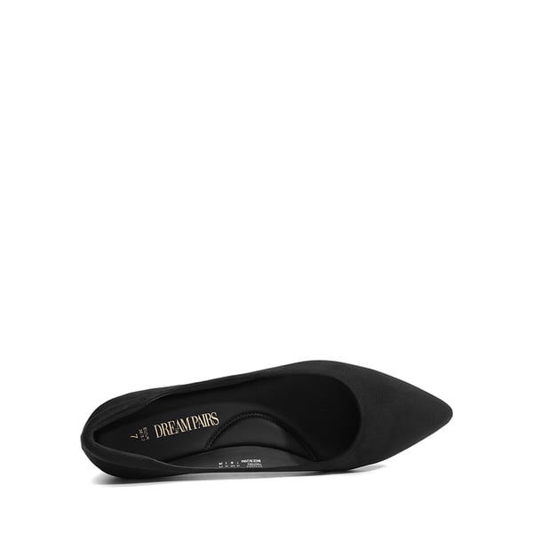 Pointed Toe Arch Support Flats - BLACK-SUEDE - 3