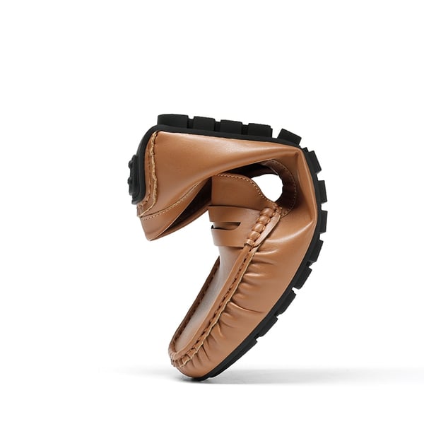 Casual Slip-on Penny Loafers - TAN - 5