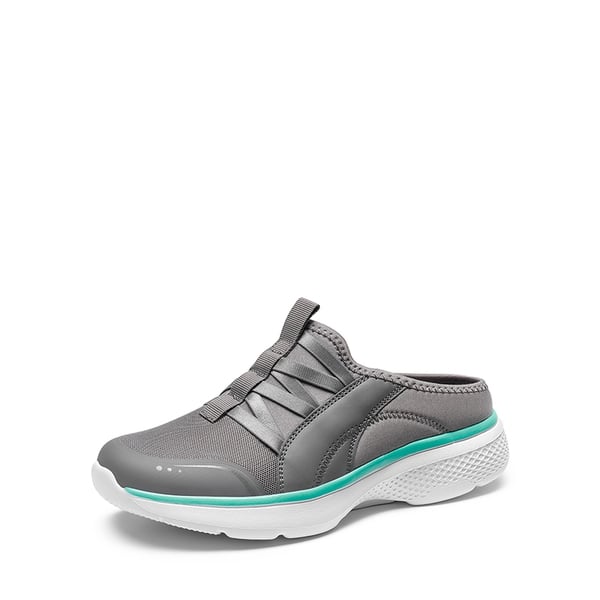 Comfortable Slip on Arch Support Mules - DARK GREY -  0