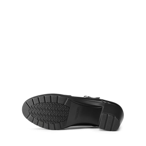  Mary Jane Chunky Heel Pumps - BLACK-PU - 3