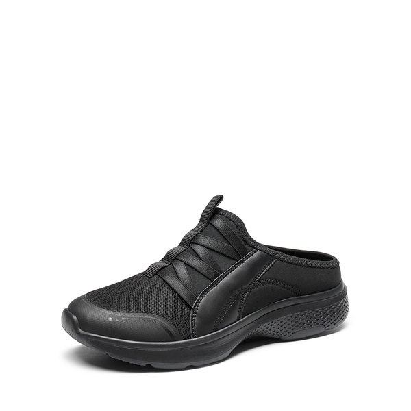 Comfortable Slip on Arch Support Mules - BLACK -  0