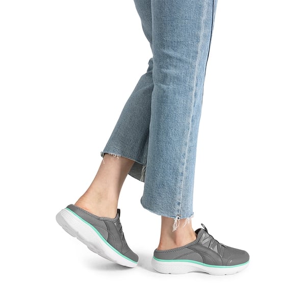 Comfortable Slip on Arch Support Mules - DARK GREY - 1