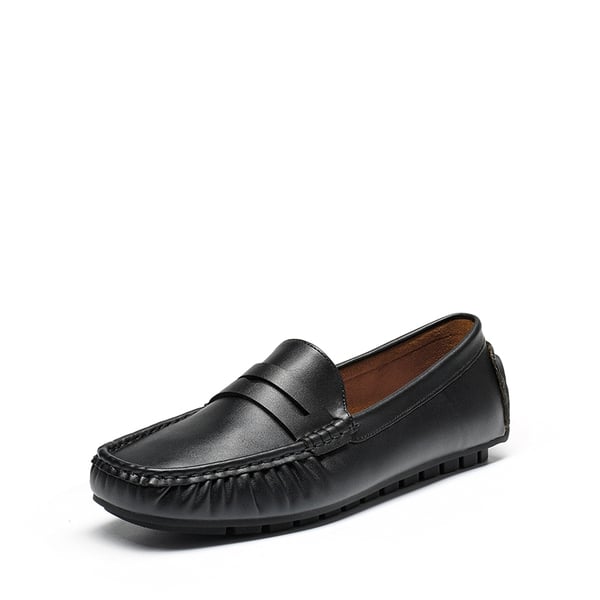 Casual Slip-on Penny Loafers - BLACK -  0