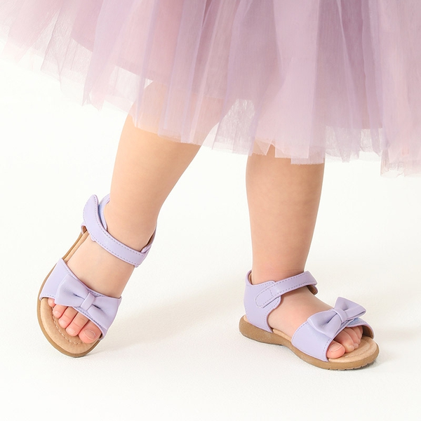 Toddler Girls' Summer Bow Sandals - LIGHT  PURPLE - 1
