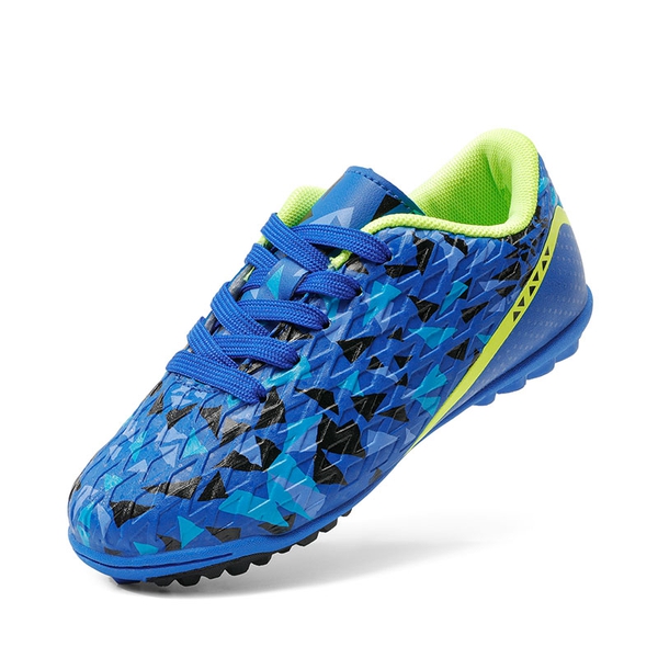 Boys & Girls Turf Soccer Cleats - ROYAL BLUE NEON GREEN -  0