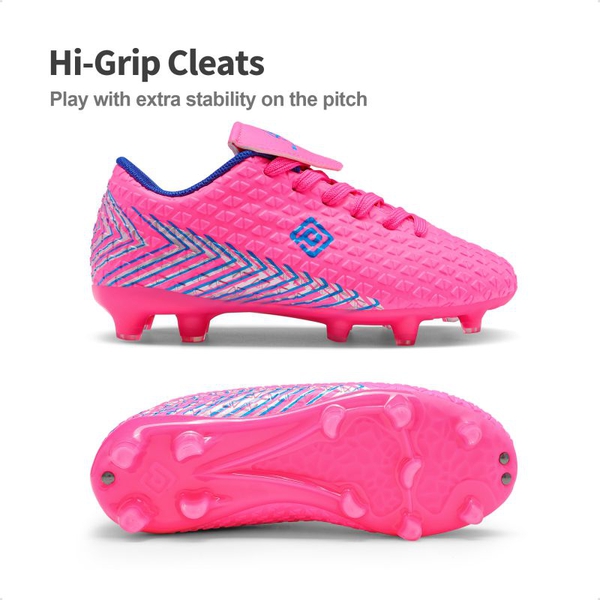 Boys And Girls Soccer Cleats - FUCHSIA ROYAL BLUE - 1