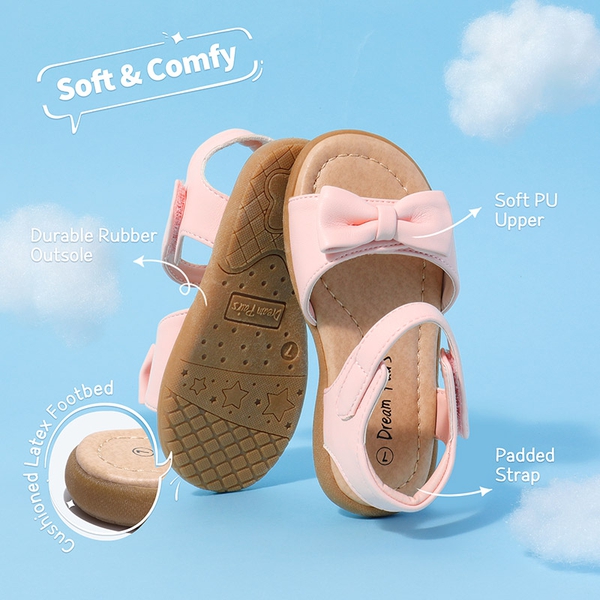 Toddler Girls' Summer Bow Sandals - PINK - 2