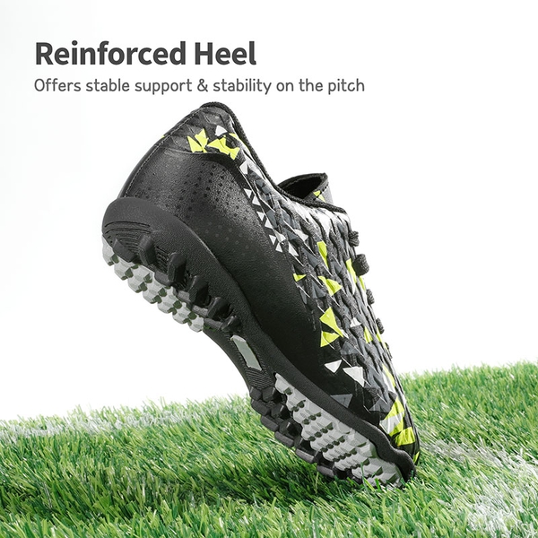 Boys & Girls Turf Soccer Cleats - BLACK NEON GREEN - 2