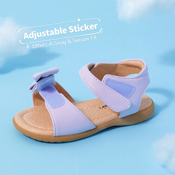 Toddler Girls' Summer Bow Sandals - LIGHT  PURPLE - 3