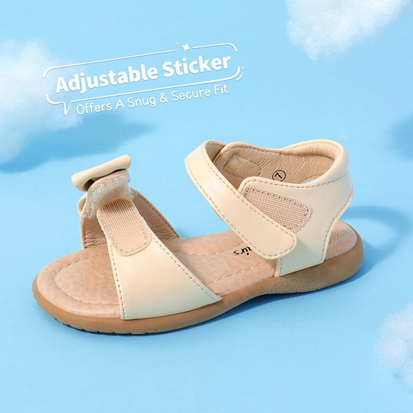 Toddler Girls' Summer Bow Sandals - KHAKI - 3