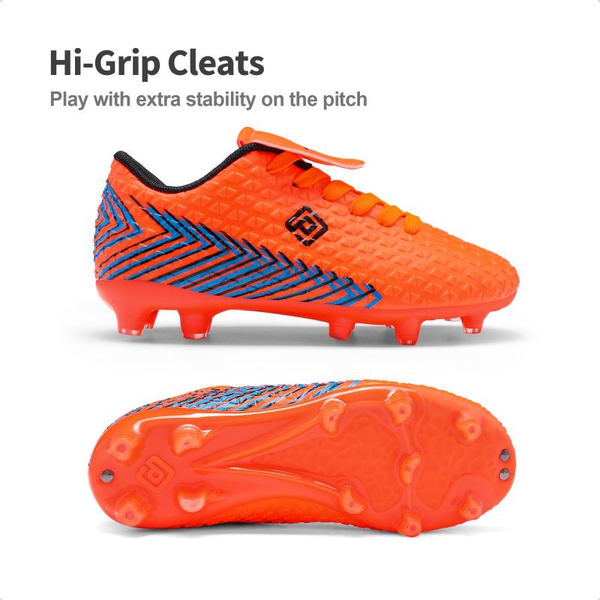 Boys And Girls Soccer Cleats - ORANGE BLACK - 1