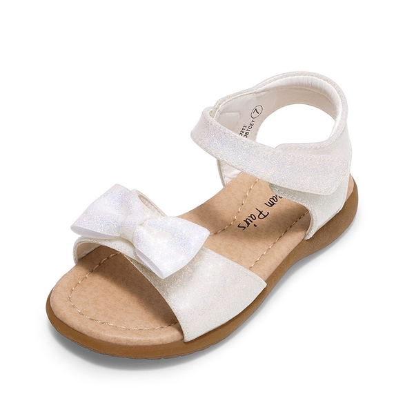 Toddler Girls' Summer Bow Sandals - WHITE -  0