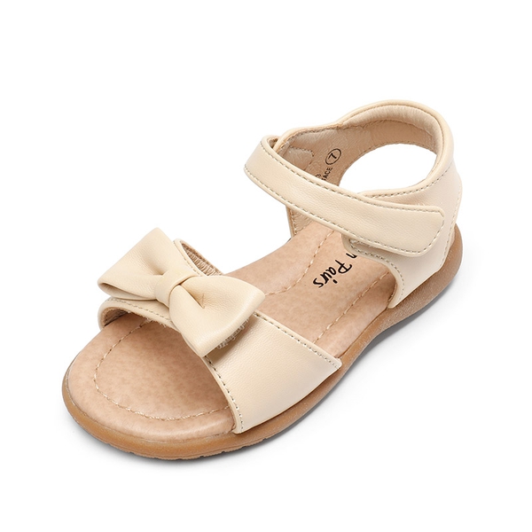 Toddler Girls' Summer Bow Sandals - KHAKI -  0
