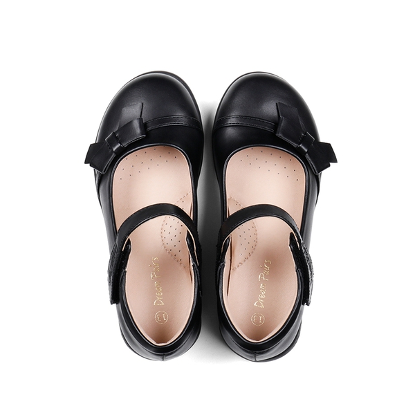 Girls Mary Jane Buckle Strap  Flats - BLACK PU - 4