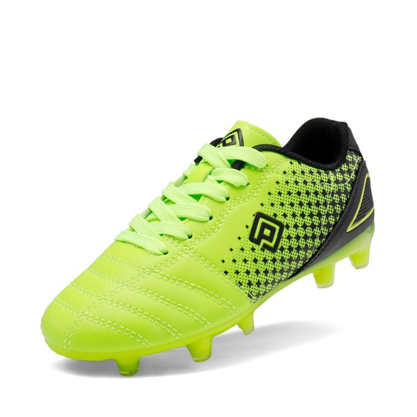 Boys & Girls Outdoor Football Soccer Cleats - NEON GREEN BLACK -  0