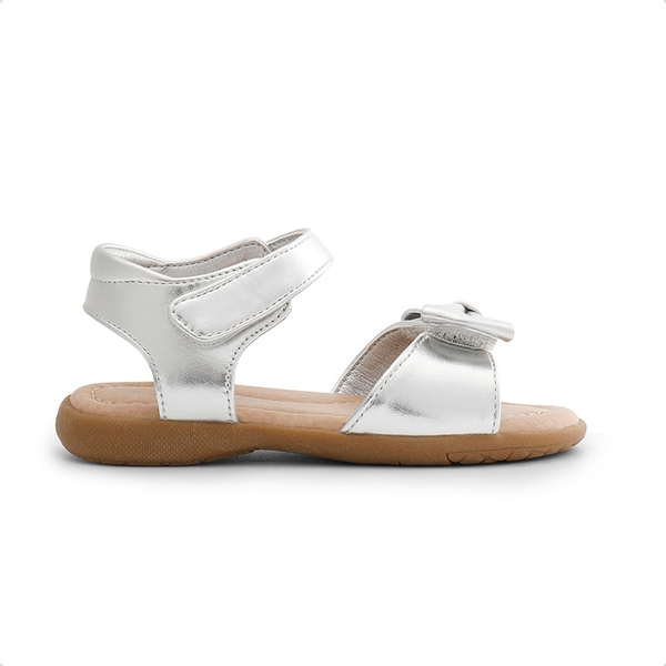 Toddler Girls' Summer Bow Sandals - SILVER - 5