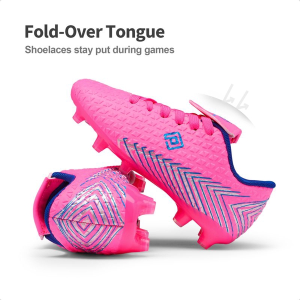 Boys And Girls Soccer Cleats - FUCHSIA ROYAL BLUE - 3