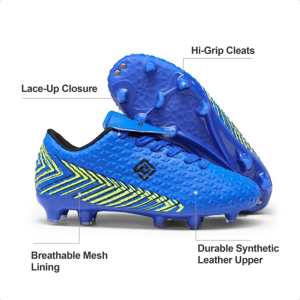 Boys And Girls Soccer Cleats - ROYAL BLUE BLACK - 4