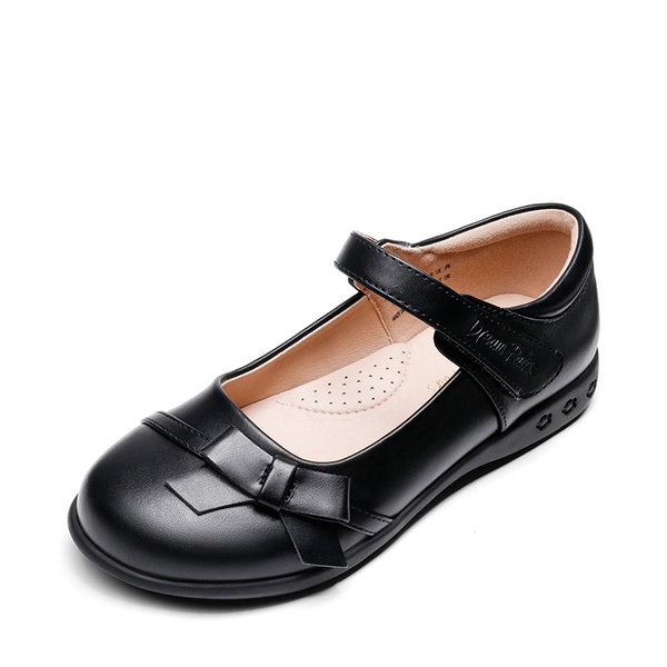 Girls Mary Jane Buckle Strap  Flats - BLACK PU -  0