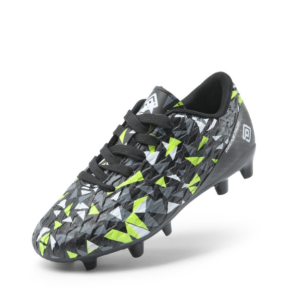 Boys & Girls Soccer Cleats Shoes - BLACK NEON GREEN -  0