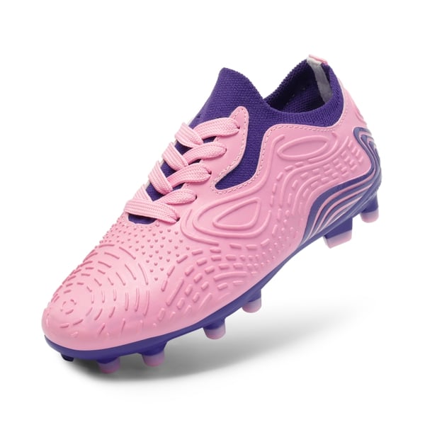Kids Contoured Upper Soccer Shoes - PINK PURPLE -  0