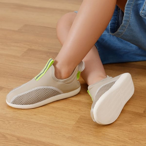 Kids 3 in 1 Lightweight Slip On Outdoor Shoes - WHITE - 7